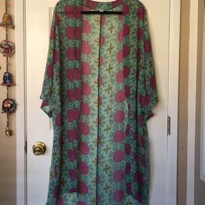 Green and Pink Duster